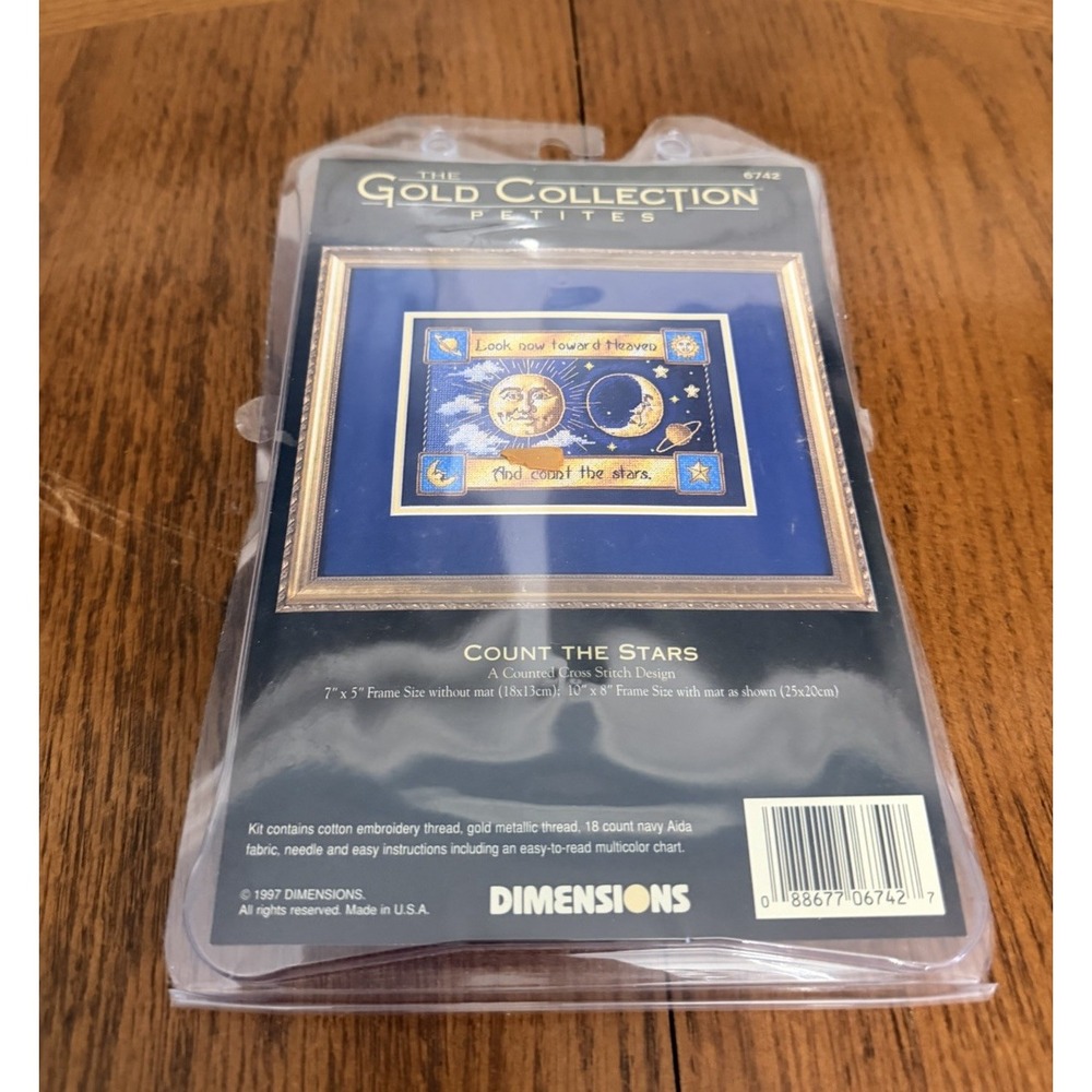Dimensions Gold Collection Petite 6742 COUNT THE STARS Counted Cross Stitch 5x7